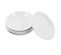 NIYANGLE Lot de 5 Coupelles Réutilisables en Céramique Blanche 10 Cm pour Chauffe-Cire, Plateau à Huile Essentielle et Aromathérapie, Plat Rond pour Diffusion Homogène des Parfums,