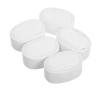 NIYANGLE Lot de 5 Coussins en PU pour Montre Petit Coussin Plat Blanc pour Étui Montre Accessoires Bijoux Pratique à Transporter pour Maison et Bureau