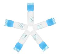 NIYANGLE Lot De 5 Flacons De Pour Cheveux Peigne Outil De Coiffure Flacon De Couleur Flacon De Applicateur Flacon De Peigne Huile Essentielle Plastique Bleu Ciel