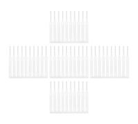 NIYANGLE Lot de 50 Brosses Blanches pour Nettoyage de Pommeau, Brosse Anti-colmatage en Nylon et Acier, Outil Multifonction pour Petits Trous et Zones Difficiles