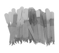 NIYANGLE Lot de 50 Limes à Ongles Double Face en Acier Inoxydable Outil de Manucure à Domicile Salon Pointe Incurvée pour Polissage Précis des Ongles Naturels Accessoire Nail Art