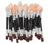 NIYANGLE Lot de 50 Pinceaux Fard à Paupières Double Tête en Abs pour Application Précise de Poudres et Crèmes, pour Maquillage des Yeux et Retouches en Voyage