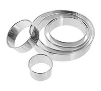 NIYANGLE Lot de 6 Emporte-Pièces Ronds en Acier Inoxydable Moules à Pâte pour Boulette et Biscuit Ustensiles Cuisine Inox Accessoires Pâtisserie Polyvalents Nettoyage Lave-Vaisselle