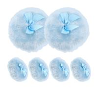 NIYANGLE Lot de 6 houppettes à poudre pour bébé : applicateur de poudre en peluche douce pour nouveau-né - Coussin de maquillage pour l'intérieur et l'extérieur