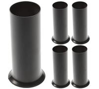 NIYANGLE Lot de 6 Manchons Lumineux pour Douille Bougie Lustre en Métal Noir, Cache Douille Robuste et Simple pour Lampes Suspendues et Lustres Décoratifs