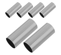 NIYANGLE Lot de 6 Manchons Métalliques E14 pour Douilles de Lampe Cache-Bougies Chromés Diamètre 25 MM Longueur 60 MM Supports pour Suspensions et Plafonniers Adaptés à L’Éclairage