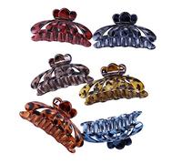 NIYANGLE Lot De 6 Pinces à Cheveux Panthère Multicolores, Taille Moyenne, Pince à Mâchoires, Accessoires Femme Pour Coiffure, Usage Quotidien Et Occasions Spéciales