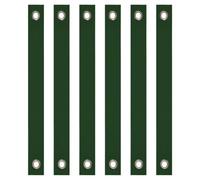 NIYANGLE Lot de 6 Sangles de Soutien en Nylon Vert pour Tuteurs de Plantes D'extérieur, Attaches Anti-ouragan, Ceintures D'arbres Résistantes pour Redressement et Protection des Jeunes