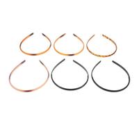 NIYANGLE Lot de 6 Serrage-Têtes Vintage en Plastique Rétro à Dents Fines Ensemble de Bandeaux Antidérapants pour Cheveux Accessoires Coiffure Français Classiques pour Maquillage et