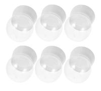 NIYANGLE Lot de 6 Set de Boules à Neige Transparentes en Plastique Incassable 150 ML avec Base et Bouchon à Visser Mini Boules à Neige Vides pour Loisirs Créatifs Décoration de Noël et