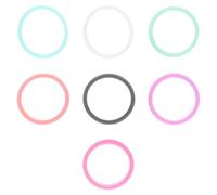 NIYANGLE Lot de 7 Anneaux en Silicone Souple et Lisse, Taille 8, Couleurs Assorties, Anneaux pour Sport et Exercice de Gym, Alliances Fantaisie pour Femmes, Accessoires Confortables
