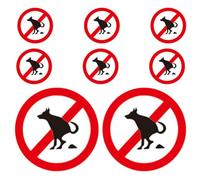 NIYANGLE Lot de 8 Autocollants D’Avertissement « Interdit aux Chiens Leurs Besoins » Résistants à L’Eau pour Jardin et Espace Extérieur Panneaux Visibles et Solide Faciles à Poser