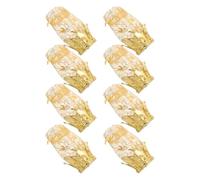 NIYANGLE Lot de 8 Boîtes à Dragées en Plastique Doré Forme de Couronne, Grosse Capacité, Légères et Résistantes, pour Shower de Mariage et Célébrations Traditionnelles