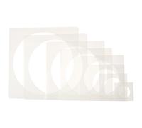 NIYANGLE Lot de 8 Pochoirs Muraux Ronds en Plastique Réutilisables Modèles Creux pour Peinture Murale Gabarits de Dessin Décoratifs Outils de Peinture pour Loisirs Créatifs et