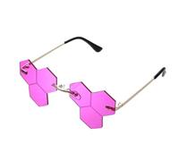 NIYANGLE Lunettes de Soleil sans Monture pour Fête Estivale, Créatives et Unisexes en PC Résistantes, Accessoires Mode et Lunettes de Soleil pour Cosplay Party