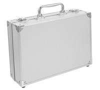 NIYANGLE Mallette à Outils Portable en Alliage d'Aluminium avec Mousse Intérieure Caisse de Rangement Multifonctionnelle et Légère Boîte Compacte pour Hommes sans Serrure Finition Argentée