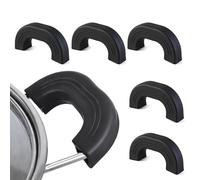 NIYANGLE Manchon Silicone pour Poignée de Casserole Lot de 6, Protection Brûlure, Taille Moyenne, Adapté à Poêle Wok et Marmite Cuisine