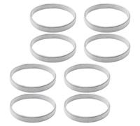 NIYANGLE Manchons de Bras Élastiques en Acier Inoxydable Argenté 8pcs, Supports Antidérapants et Résistants aux Rayures pour Chemises, Usage Quotidien et Bureau