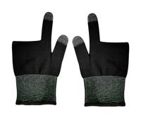 NIYANGLE Manchons de Doigt Tactiles pour Jeux Vidéo 2 Doigts, Respirants et Élastiques, Vert Bordure, Adaptés pour Gamers, Utilisables en Extérieur et Vélo, Protection Légère et