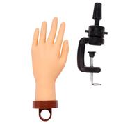 NIYANGLE Mannequin de Main en Pvc pour Manucure Professionnelle, Main D'entraînement Flexible Haute Simulation, Facile à Transporter pour Exercices de Nail Art