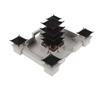 NIYANGLE Maquette de Paysage Miniature Pavillon Chinois Ancien en Plastique Décoration de Jardin Bonsaï et Aquarium Modèle Figurine Miniature pour Terrarium Décor Architectural