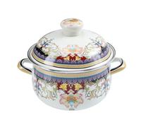 NIYANGLE Marmite Émail à Fond Plat Casserole à Soupe Épaisse avec Double Poignées Faitout pour Cuisine Domestique et Induction Pot Multifonction pour Ragoût et Bouillon