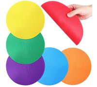 NIYANGLE Marqueurs de Sol à Points Antidérapants Lot de 6 Disques Ronds 23 CM pour Entraînement d'Agilité Football et Exercices de Vitesse Garçon et Filles et Adultes