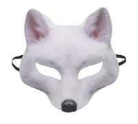 NIYANGLE Masque de renard demi-visage EVA, accessoire de déguisement pour Halloween, carnaval, fête, pour enfants et adultes