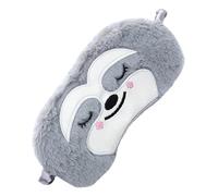 NIYANGLE Masque De Sommeil En Forme De Singe Gris Pour Adultes Masque De Sommeil Doux Masque De Sommeil Masque De Sommeil Couvre-Yeux Dessin Animé Peluche Satin De Coton