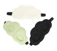 NIYANGLE Masque de Sommeil pour Adolescents en Tissu Léger et Portable, Lot de 3 Pièces en Glace Soie, Confortable et Respirant, pour Train et Voyage