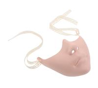 NIYANGLE Masque Demi-visage Beige en Plastique Confortable pour Hommes, Décoration Détaillée pour Fête Costumée Mardi Gras ou Soirée Déguisée