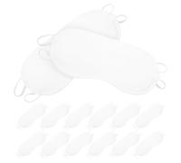 NIYANGLE Masques Yeux Jetables en Polyester Blanc 19X8 CM Lot de 20 Cache-Yeux Portables pour Nuit, Sieste et Voyage Offrant Confort et Occultation