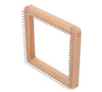 NIYANGLE Métier à Tricoter en Bois Carré Outil de Tissage Manuel Polyvalent 20x20 Cm pour Débutants et Experts pour Fabriquer Chapeaux et Châles