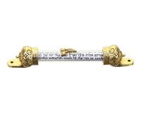 NIYANGLE Mezouza en Métal Décorative à Motif Religieux pour Porte de Maison Mezouza Juive Vintage Légère Droite Inscriptions des Écritures Présent Traditionnel Judaica