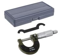 NIYANGLE Micromètre Extérieur Métrique avec Manivelle Fixe et Tambour à Cliquet Jauge de Diamètre Externe Haute Précision pour Machinistes et Bijoutiers