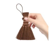 NIYANGLE Mini Balai Palmier Naturel pour Nettoyage Maison et Cérémonie du Thé, Outil Léger et Maniable pour Petits Espaces