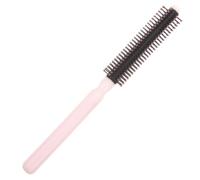 NIYANGLE Mini Brosse Ronde pour Cheveux en Plastique Rose, Brosse Chauffante Portable pour Boucler et Sécher Cheveux, pour Femmes et Filles en Usage Quotidien ou Voyage