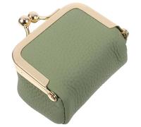 NIYANGLE Mini Coffret à Bijoux en Cuir Véritable avec Fermeture à Boucle Kiss, Pochette de Voyage Beige Compacte, Protège des Rayures et Organise Bagues et Boucles d'oreilles