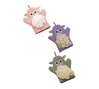 NIYANGLE Moufles de Bain Cartoon 3Pcs Exfoliants Doux Garçon et Filles Nettoyage Outils de Bain