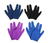 NIYANGLE Moufles de Billard à Trois Doigts en Spandex Haute Élasticité pour Main Gauche et Droite, Lot de 8 Pièces, Confort et Adhérence pour Matchs Compétitifs et Entraînements