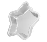 NIYANGLE Moule à Gâteau en Alliage D’aluminium D’étoile à 5 Branches Moule à Dessert Antiadhésif pour Four Créatif Argenté Anniversaire et Mariage