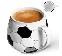 NIYANGLE Mug en Céramique Forme Ballon de Football Chic et Créatif, Grosse Capacité pour Café, Thé ou Boissons, Présent pour Anniversaires et Fêtes