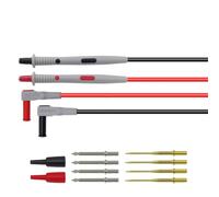 NIYANGLE Multimètre Cordons en Pvc, Pinces Crocodiles Électriques Fiables, Accessoires Complets pour Mesure et Électrique