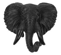 NIYANGLE Murale Tête Éléphant Résine Réaliste Ornement Artisanal pour Maison Décoration Murale Animale Raffinée et Créative