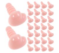 NIYANGLE Nez de Sécurité en Plastique Rose de Cœur et 100 Pièces Nez de Remplacement Léger pour Peluches pour Ours en Peluche et Animaux au Crochet, Loisirs Créatifs Parent-garçon et