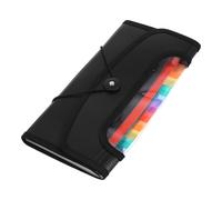 NIYANGLE Organiseur de Factures à 13 Compartiments Dossier Extensible Accordéon Noir Pochettes Colorées Gestionnaire de Fichiers Étanche pour Bureau et Rangement Documents Important