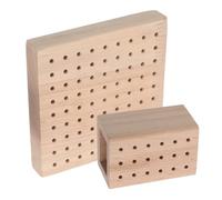 NIYANGLE Organiseur de forets 2 pièces : support de foret à ongles 18 trous et présentoir carré 81 trous - Organiseur pour perceuse à ongles, fournitures et outils de manucure