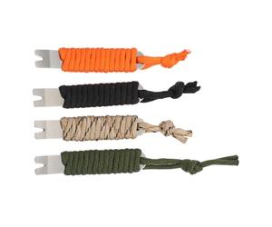 NIYANGLE Outils Multifonctions 4 Pcs en Acier Inoxydable pour Arrache-Clous et Levier de Poche, Mini Pied-de-biche à Manivelle, Outil de Tissage de Cordes Parapluie, Usage Camping
