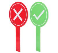 NIYANGLE Pagaies de Vote Double Face Pancartes à Main Portables en Écume 2pcs Faciles à Contrôler pour Garçon et Filles pour Jeux et Événements Ludiques