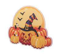 NIYANGLE Palette de Maquillage pour Extensions de Cils Support Magnétique Acrylique Transparent Thème Halloween Citrouille Plateau de Greffe Faux Cils pour Salon et Formation